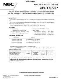 Datasheet UPD17P207GF-002-3B9 manufacturer NEC