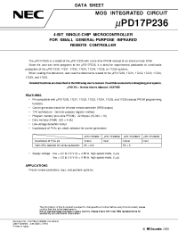 Datasheet UPD17P236 manufacturer NEC