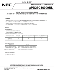 Datasheet UPD23C16000BLGY-MJH manufacturer NEC