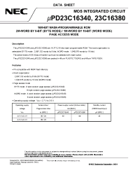 Datasheet UPD23C16340GZ-xxx-MJH manufacturer NEC