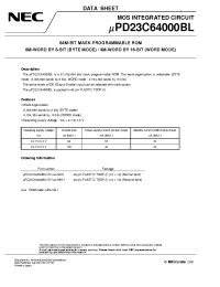 Datasheet uPD23C64000BL manufacturer NEC
