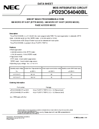 Datasheet uPD23C64040BL manufacturer NEC