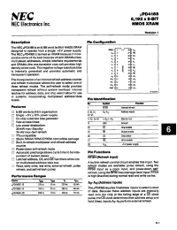 Datasheet UPD4168 manufacturer NEC
