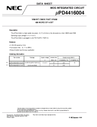 Datasheet UPD4416004G5-A15-9JF manufacturer NEC