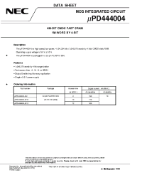 Datasheet UPD444004LE-12 manufacturer NEC