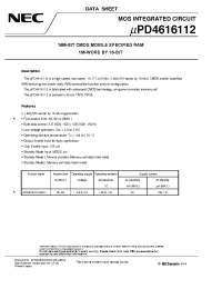 Datasheet UPD4616112F9-BC80-BC2 manufacturer NEC