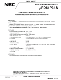 Datasheet UPD61P34B manufacturer NEC