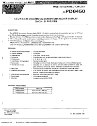 Datasheet UPD6450GT-102 manufacturer NEC
