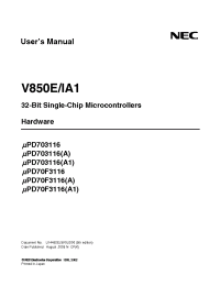 Datasheet UPD703116GJA1-xxx-UEN-A manufacturer NEC