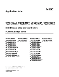 Datasheet UPD703131AF1-xxx-EN4 manufacturer NEC