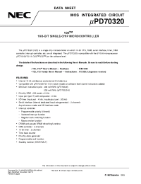 Datasheet UPD70320GJ-8-5BG manufacturer NEC