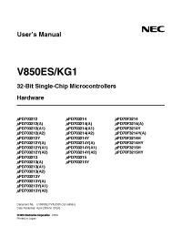 Datasheet UPD703212GFA1-xxx-JBT manufacturer NEC