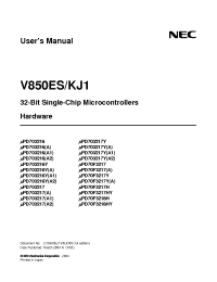 Datasheet UPD703216GJA1-xxx-UEN manufacturer NEC