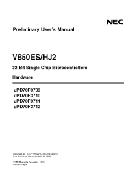 Datasheet UPD70F3709 manufacturer NEC