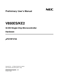 Datasheet UPD70F3726 manufacturer NEC