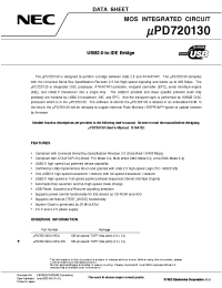 Datasheet UPD720130 manufacturer NEC