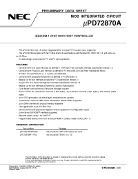 Datasheet UPD72870AF1-FA2 manufacturer NEC