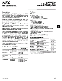 Datasheet UPD7507CU manufacturer NEC
