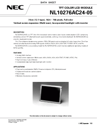 Datasheet UPD75P3216GT-XXX manufacturer NEC