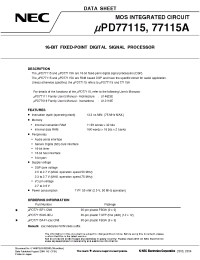 Datasheet UPD77115F1-CN6 manufacturer NEC