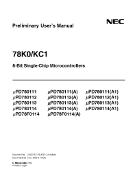 Datasheet uPD780111 manufacturer NEC