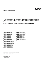 Datasheet uPD780143 manufacturer NEC