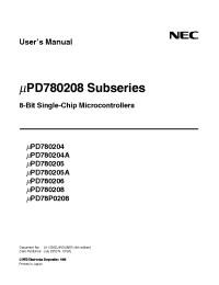 Datasheet UPD780206 manufacturer NEC