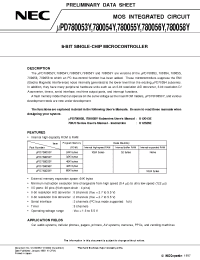 Datasheet uPD78062Y manufacturer NEC