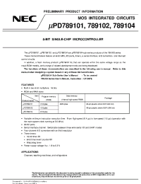 Datasheet UPD789101 manufacturer NEC