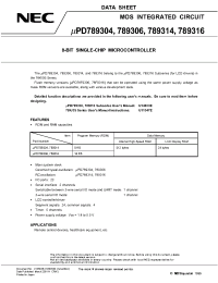 Datasheet UPD789304GK-XXX-9ET manufacturer NEC