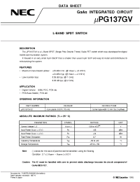 Datasheet UPG137GV-E1 manufacturer NEC