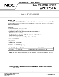 Datasheet UPG175TA-E3 manufacturer NEC