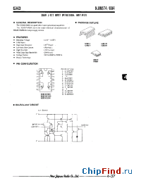 Datasheet NJM074/084 manufacturer NJRC