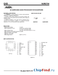 Datasheet NJM2704PB1 manufacturer NJRC