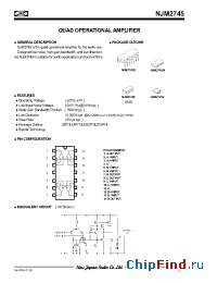 Datasheet NJM2745 manufacturer NJRC