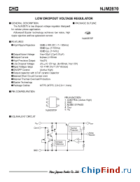 Datasheet NJM2870F26 manufacturer NJRC