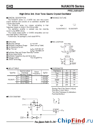 Datasheet NJU6378W manufacturer NJRC
