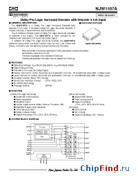 Datasheet NJW1107A manufacturer NJRC