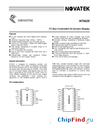 Datasheet NT6828K manufacturer Novatek