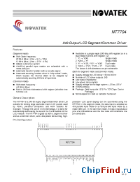 Datasheet NT7704 manufacturer Novatek