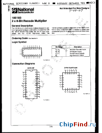 Datasheet 100183 manufacturer National Semiconductor