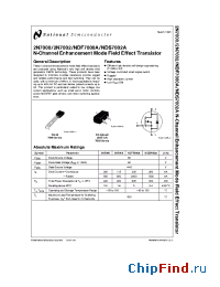 Datasheet 2N7000 manufacturer National Semiconductor