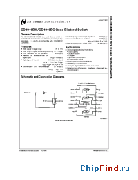Datasheet 4016BC manufacturer National Semiconductor