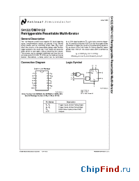 Datasheet 54122 manufacturer National Semiconductor