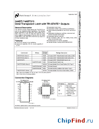 Datasheet 54ABT373CFMQB manufacturer National Semiconductor