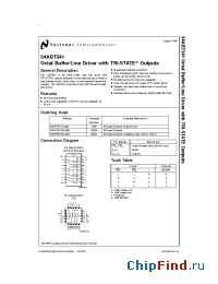 Datasheet 54ABT541W-QML manufacturer National Semiconductor