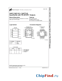 Datasheet 54AC125DCX manufacturer National Semiconductor