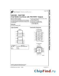 Datasheet 54AC240WG-QML manufacturer National Semiconductor