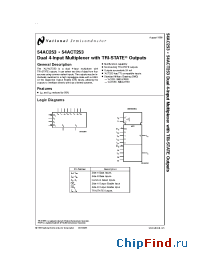 Datasheet 54AC253 manufacturer National Semiconductor