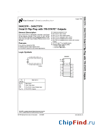 Datasheet 54AC374 manufacturer National Semiconductor